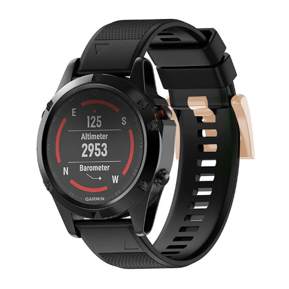 Quick Release pulseira de silicone para relógio inteligente, pulseira, acessórios ouro rosa, Garmin Fenix 7S 5S Plus 6S 6S Pro, 20mm