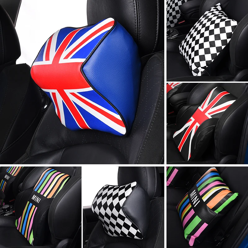 Almohada de cuello automática para asiento, soporte Lumbar, reposacabezas de cintura para MINI Cooper F54, F55, F56, F60, R55, R56, R60, R61, accesorios de coche