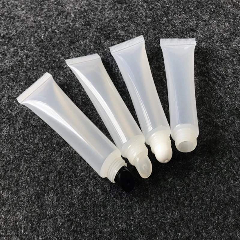 

500pcs/lot 10ml 15ml 20ml Empty Lipstick Tube,Lip Balm Soft Hose,Makeup Squeeze Sub-bottling,Clear Plastic Lip Gloss Container