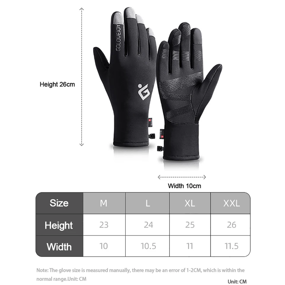 Guanti da corsa LOOGDEEL donna uomo Outdoor Touch Screen antiscivolo guanti da calore antivento guanti da sci da ciclismo impermeabili