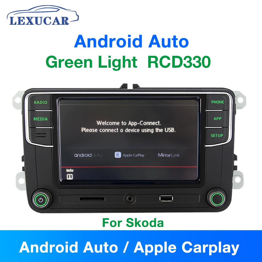 

RCD330 Plus Android Auto Car Carplay Radio Green Light MIB Mirrorlink Noname 6RD 035 187B For VW Skoda Octavia Fabia Superb Yeti