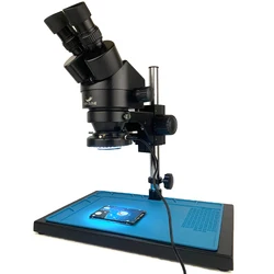 Binocular Microscope Magnification Continuous Zoom 7X-45X Stereo Microscope Head + WF10X/20mm Eyepiece For Fobile Phone Repair