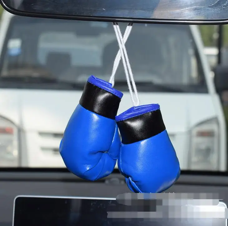 boxing gloves in the car mirror keychain Gloves Pendant Boxing Lobster Clasp Men and Women Car Keychain Gift