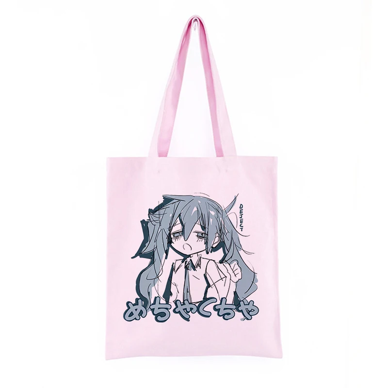 Anime Japanese kawaii y2k canvas bag hip-hop women bag Ulzzang women shopper bags large capacity ins Harajuku shoulder bag