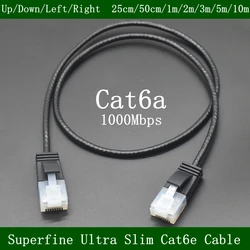 Superfine Ultra Slim Cat6 Ethernet Cable RJ45 Right Left Up Down 90 Degree Angle UTP Network Patch Cord Cat6a Lan Cable 1m 2m 5m