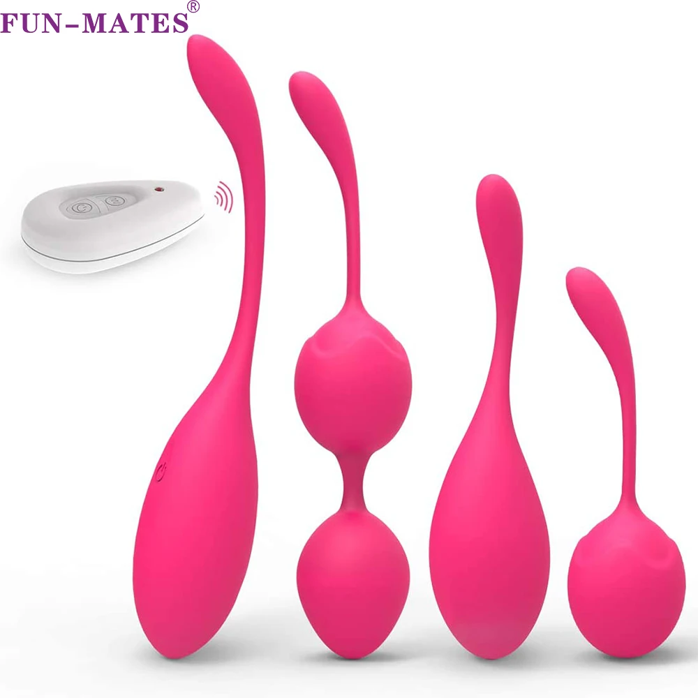 Kegel Balls Vibrator Silicone Ben Wa Ball Wireless Control Vibrating Eggs Shrink Ball Vagina Tighten Exercise Sex Toys For Women