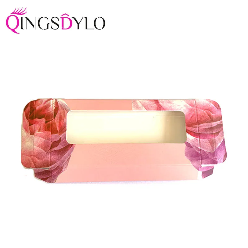 

Empty Eyelashes Packaging Soft Paper 25mm 3D Mink Lashes Rectangle Cardboard Box without Logo Cosmetic Empty Eyelashes box