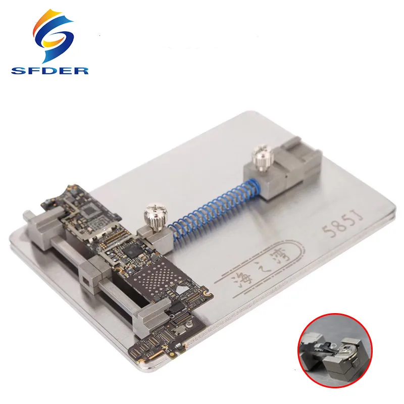 Placa lógica NAND Chip abrazaderas para placa base soporte PCB para iPhone herramienta de reparación con cubierta de huella dactilar herramienta de apertura