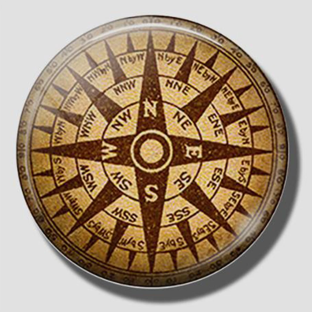 Steampunk Compass 30 MM Fridge Magnet Archaeology Tour Glass Refrigerator Magnets Message Board Fridge sticker Home Decor Gifts