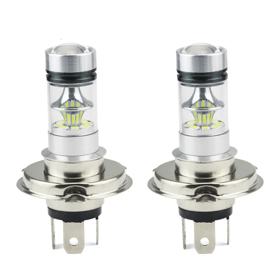 12V 24V H4 100W 3030 6500K LED Fog Lights Super Bright White Lamp Bulb Headlights for Car