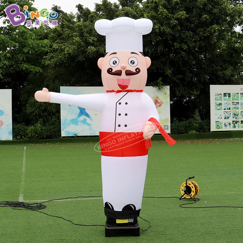 Free Shipping 2.5 meters inflatable chef air dancer for restaurant decoration / blow up waving chef air dancer balloons - toys