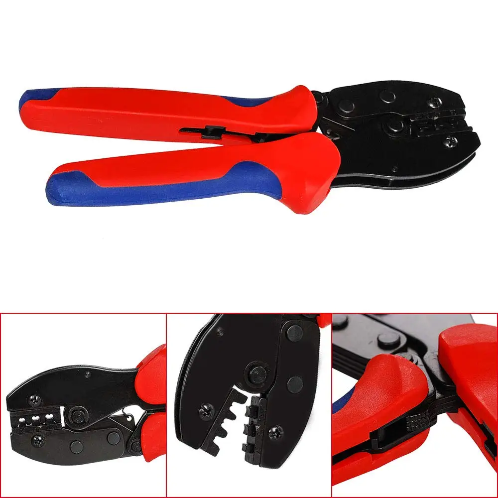 WOZOBUY Solar Crimping Tool Kit With PV Connector Terminals Wrench and Wire Stripper for 2.5-6.0mm²/AWG14-10 Panel PV Cable