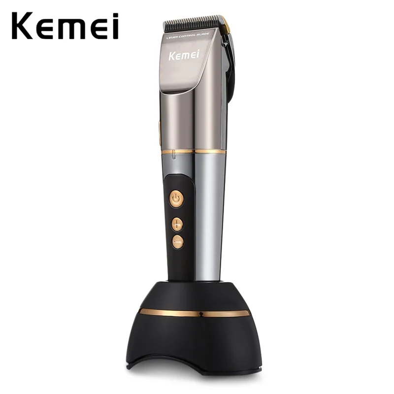 

Kemei Professional Rechargeable Electric Trimmer Lithium Battery Carbon Steel Head Washable Hair Clipper KM-9160