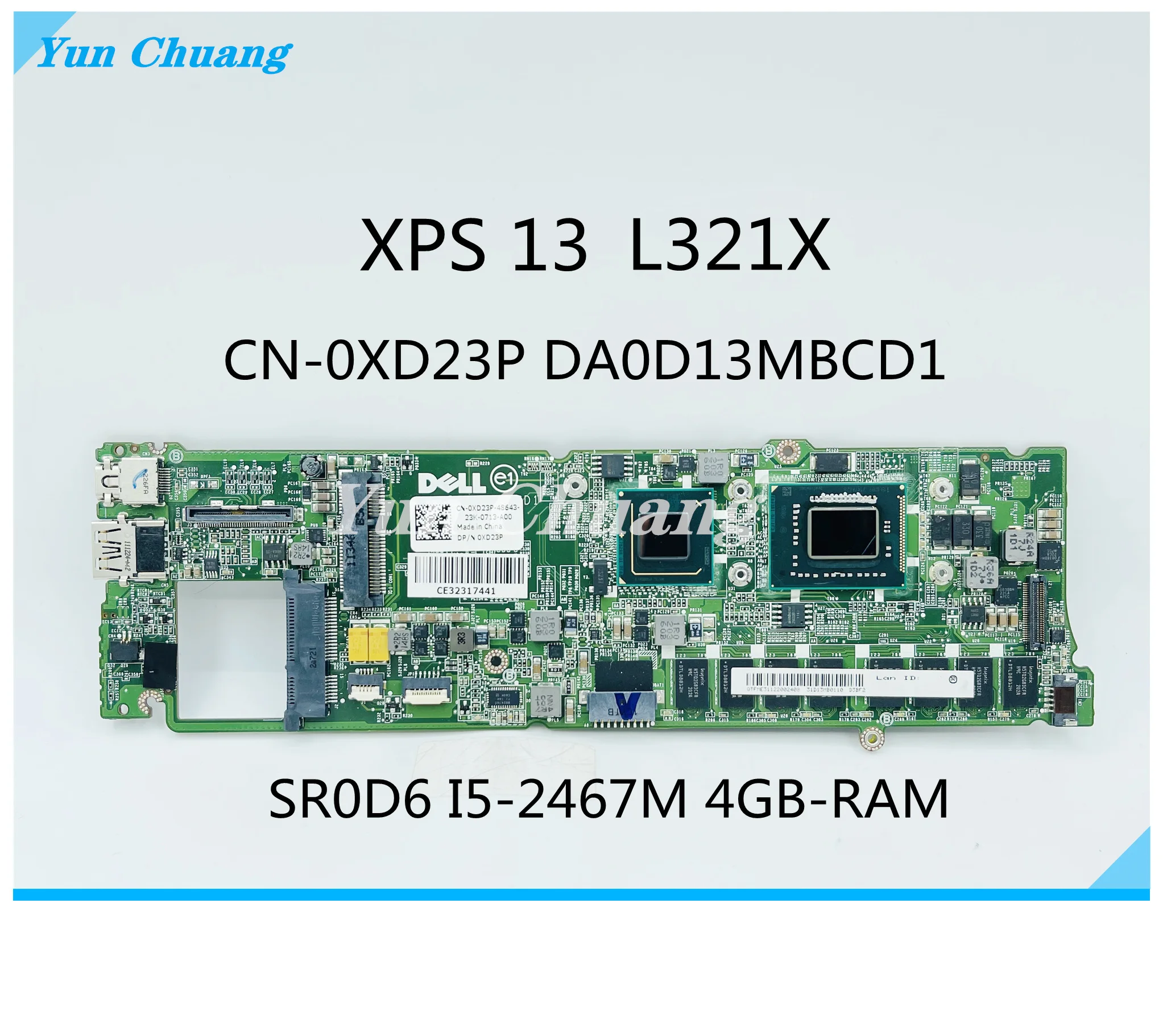 

Оригинальная материнская плата для ноутбука Dell XPS 13 L321X с 4 Гб оперативной памяти