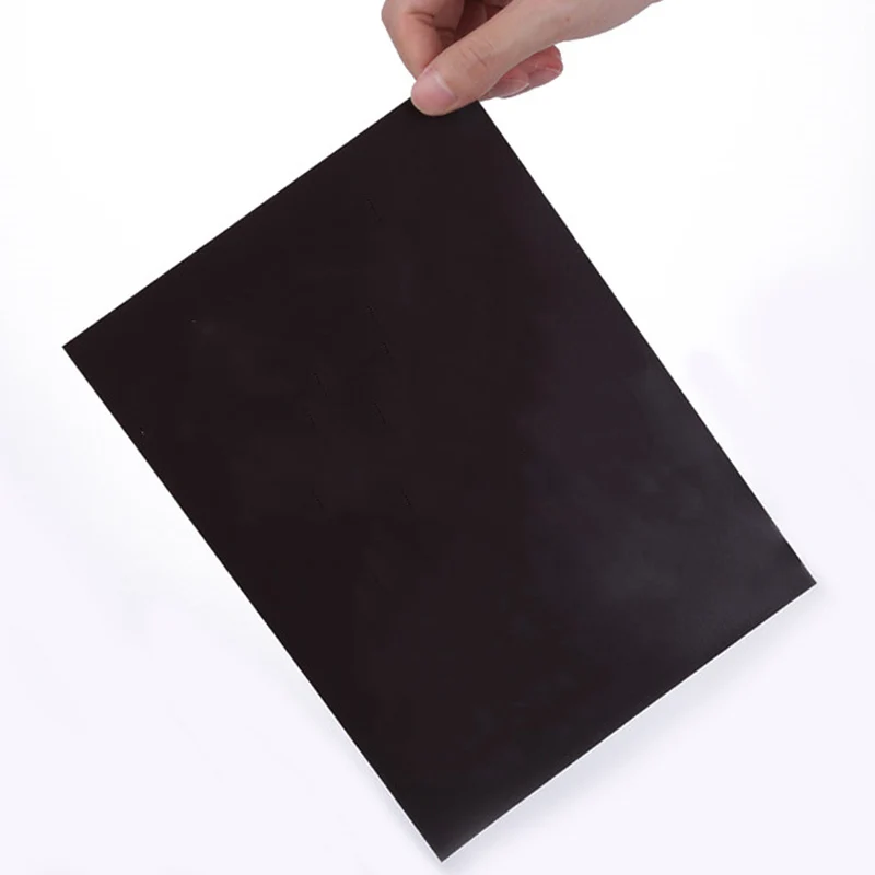 23.6x17.4cm 0.5mm Rubber Soft Magnet Sheets Black Magnetic Mats for Refrigerator Pictures Cutting Dies Crafts Storage One Side