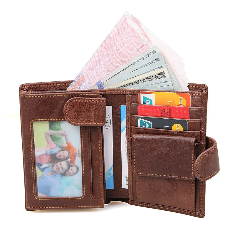 

Limited edition Genuine Leather Wallets Coin Multi-card Leather Men's Wallet Retro Wallet RFID Top Quality Retro Short Wallet