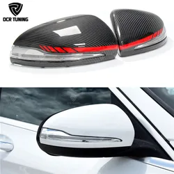 Carbon Fiber Mirror cover For Mercedes W205 W222 W213 W238 X205 for Benz C S GLC E Class AMG 1:1 Replacement Style AMG Only LHD