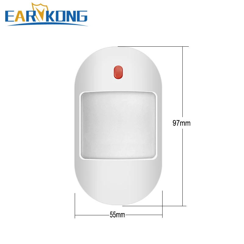 Free Shipping 433MHz Wireless Motion Sensor Alarm, For Home Burglar Security PSTN/GSM/Wifi/G90B Alarm System, never false alarm