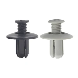 20Pcs Gary Black 8mm Hole Car Bumper Plastic Rivets Trim Fastener Auto Door Trim Panel Grills Clips
