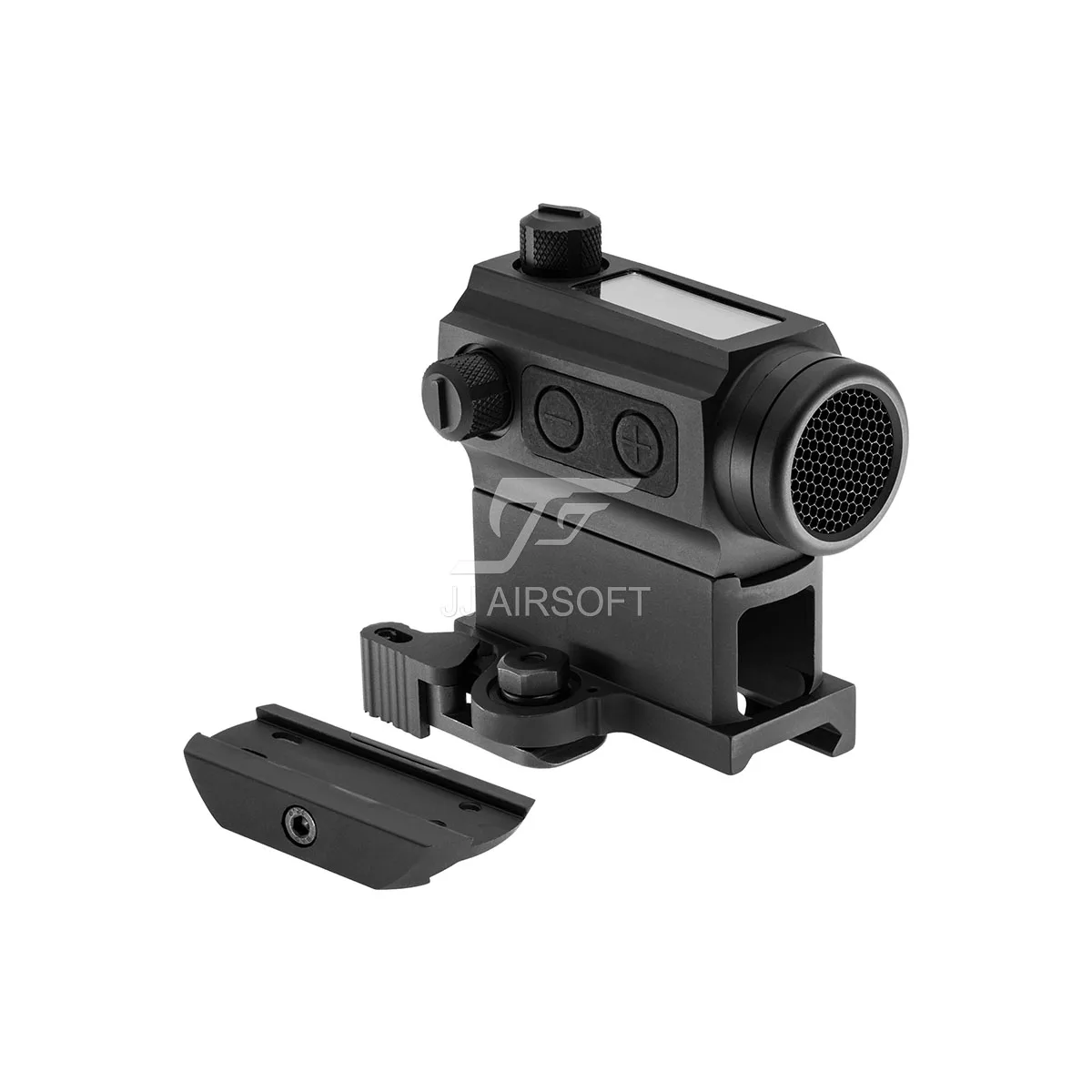 JJ Airsoft Solar Power Red Dot Sight with QD Riser Mount Low Mount Killflash / Kill Flash HS503C HS403C IPSC