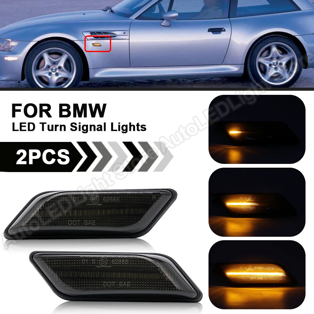 

2PCS LED Turn Signal Light For BMW 3 Series E36 Z3 1994 1995 1996 1997 1998 1999 2000 2001 2002 Dynamic Blinker Side Marker Lamp