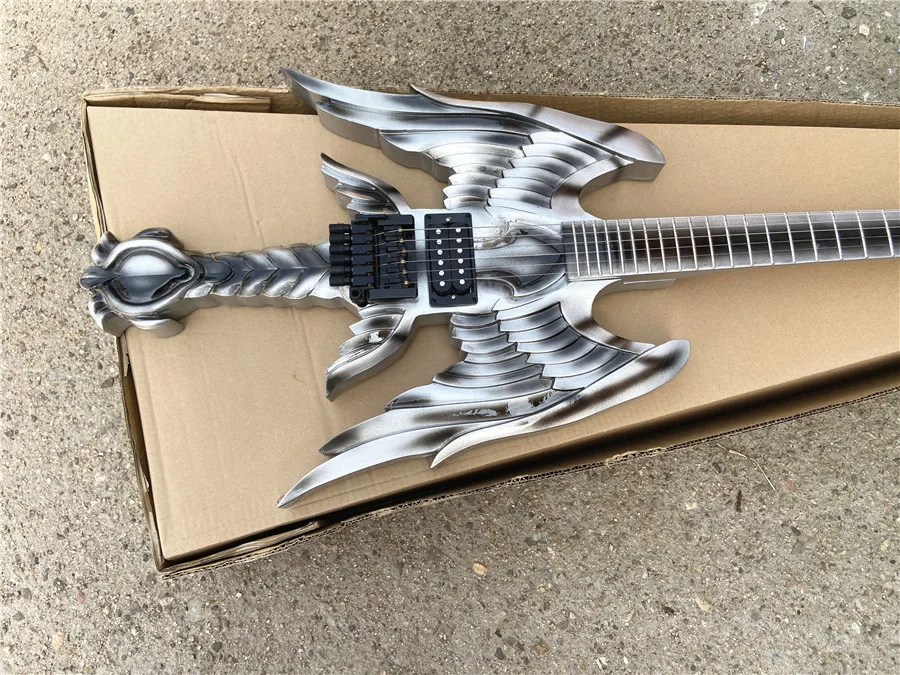 2021 high quality custom version of Angel Blade Wings Sword electric guitar free shipping