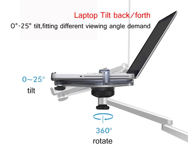 OA-7X Multimedia Desktop Dual Arm 27inch LCD Monior Holder+ Laptop Holder Stand Table Full Motion Dual Monitor Mount Arm Stand