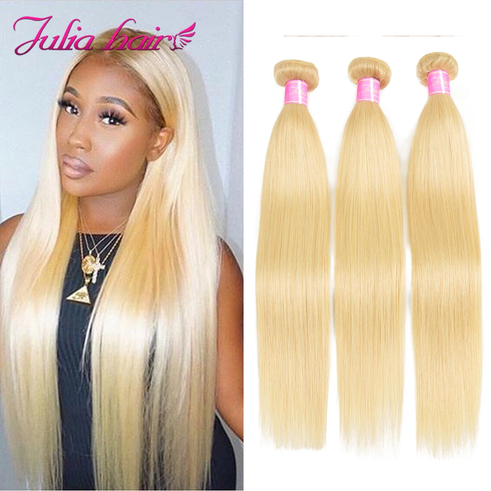 Malaysian 613 Blonde Straight Hair Bundles 100% Human Hair Weave Extensions Honey Blonde 1/3/4 Hair Bundles Deals 10-24 Inches