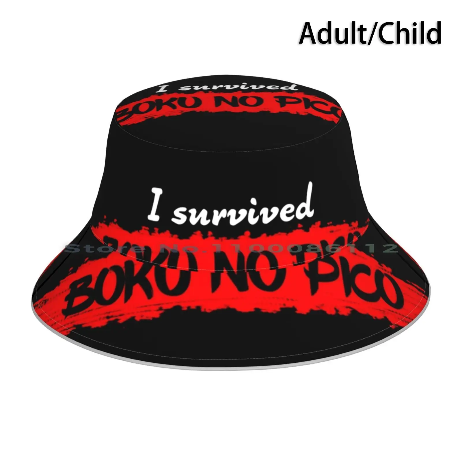 I Survived Boku No Pico Boku No Hero Academia Hentai Anime Bucket Hat Sun Cap Survived Pico Boku No Hero Academia My Anime