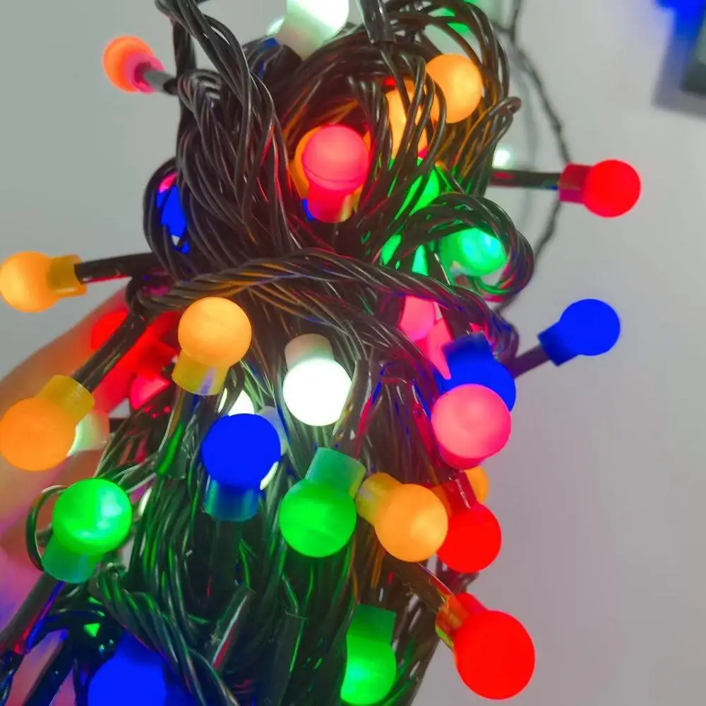 8M 80L Ball  String Lights  Style 8 Functions Remote Control Outdoor Indoor Bedroom Window Christmas Tree Decoration