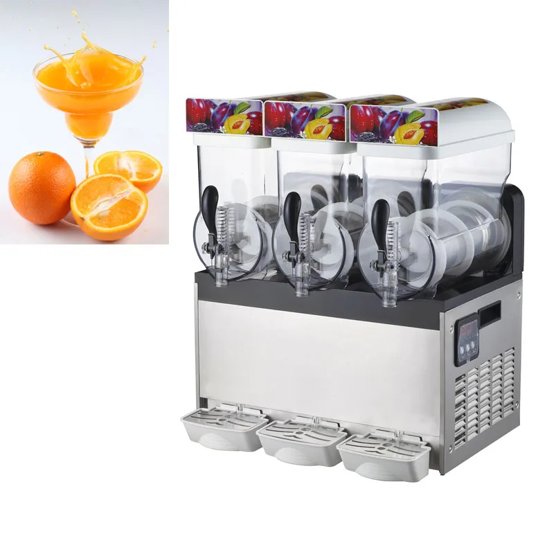 Commercial Slush Machine Snow Melting Machine Snow Mud Machine Stainless Steel Apply to Supermarkets Cafes Snack Bar