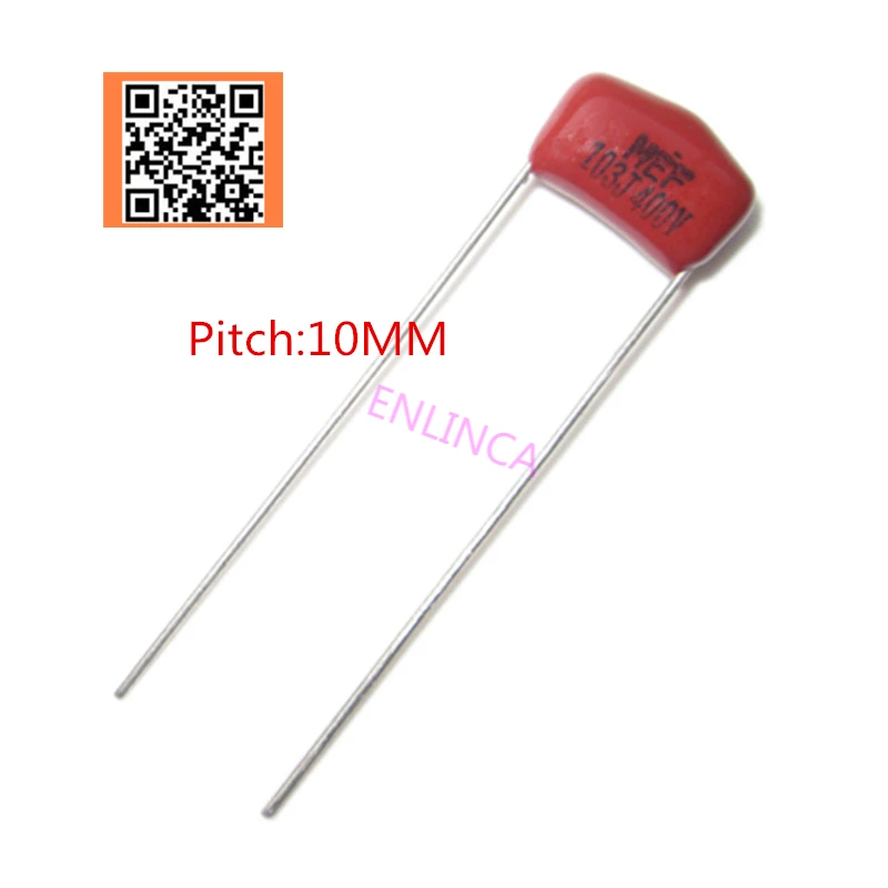 10pcs 400V 10NF 103J 33NF 333J 100NF 0.1UF 104J 150NF 0.15UF 154J Passo 10 millimetri p10mm 400V 5% DIP CONDENSATORI A film CBB condensatore a film di Polipropilene