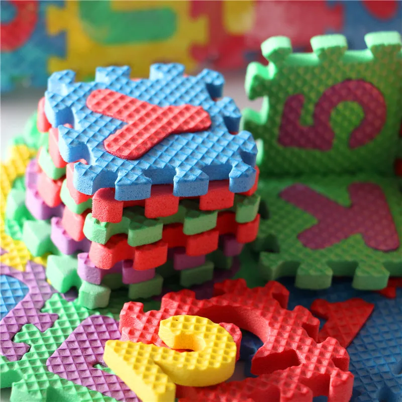 36pcs/set Mini Puzzle Baby Toys Foam Alphabet Numbers Soft Play Mat Kids Carpet Learning Educational Toys Doll House Accessories