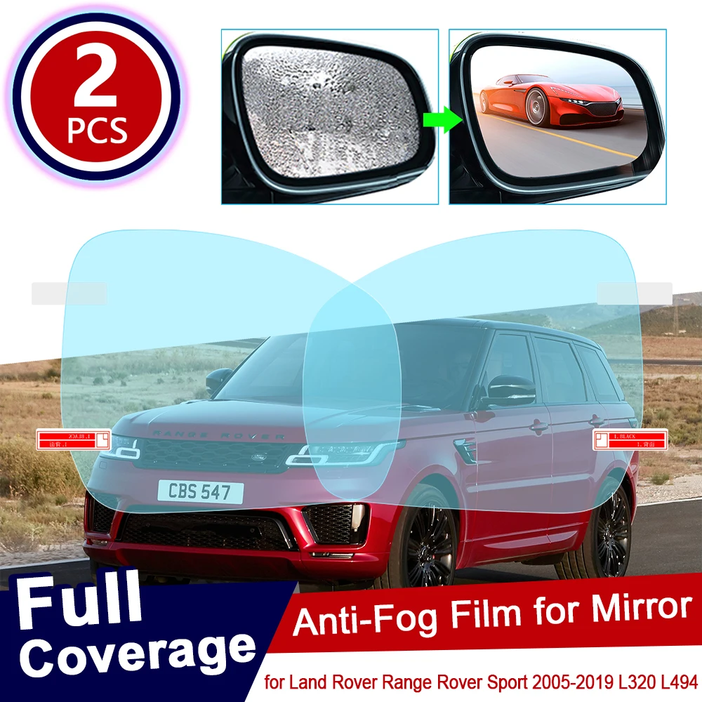 for Land Rover Range Rover Sport 2005~2019 L320 L494 Full Cover Anti Fog Film Rearview Mirror Accessories 2010 2016 2017 2018