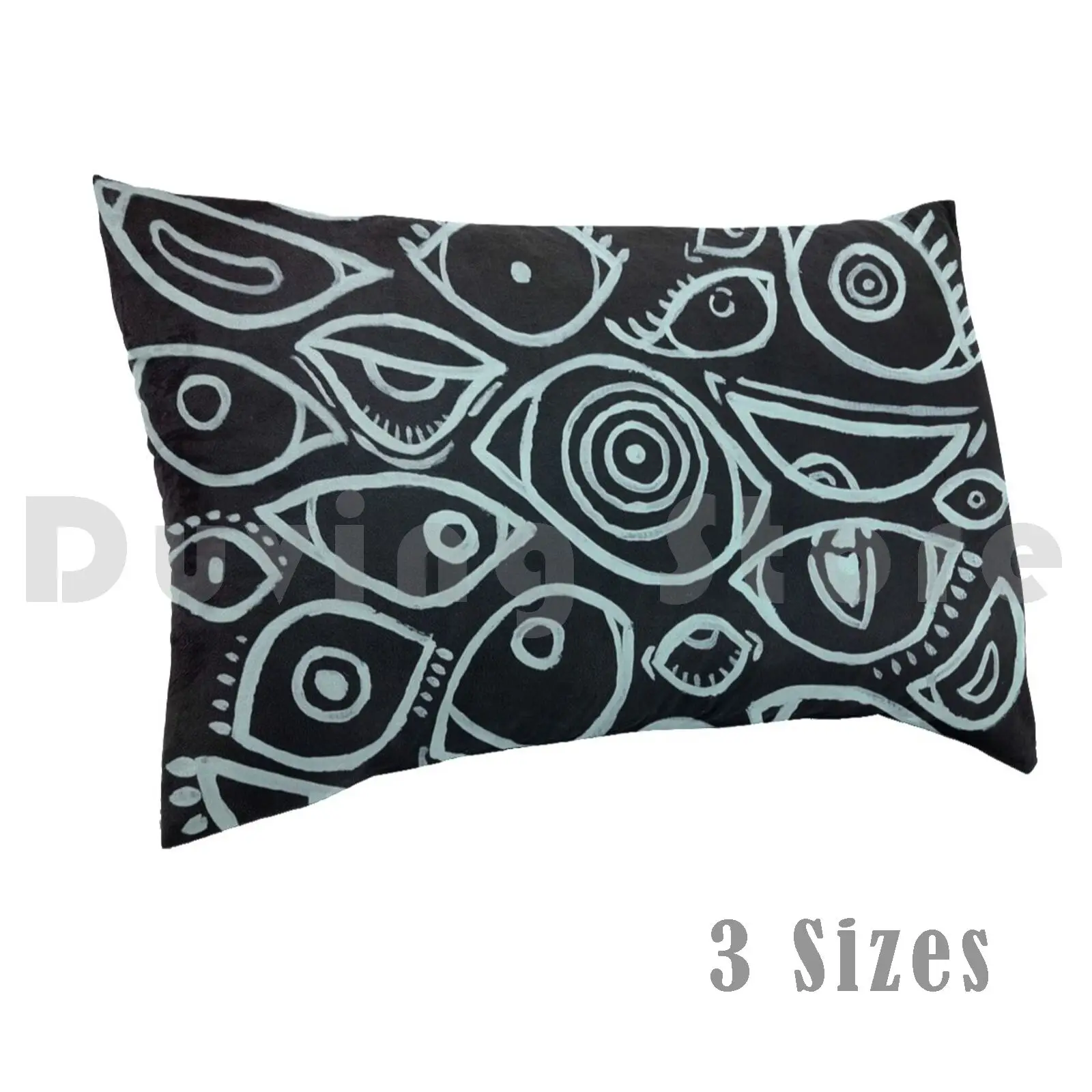 Pale Blue Eyes Pillow case 752 Eye Eyes Creepy Horror Aesthetic Punk Pop Goth Monster Blue