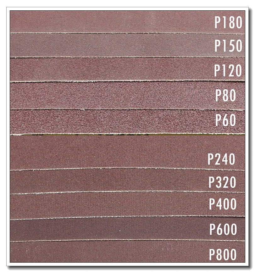 10 Stück 686 x 50 mm Schleifbänder 2 x 27 Zoll P40 – P1500 Zubehör für Doppelschleifmaschinen – Detail 1