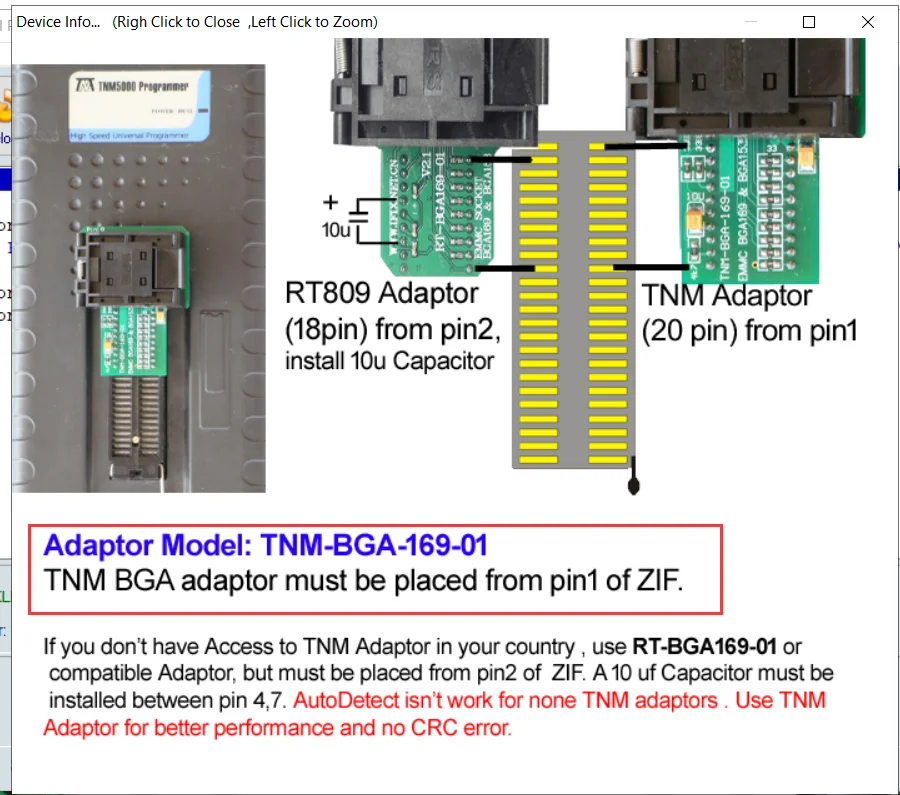 TNM-BGA-169-01,emmc nand flash BGA169 BGA153 adapter+5pcs board limiters,only for TNM5000 /TNM7000 programmer