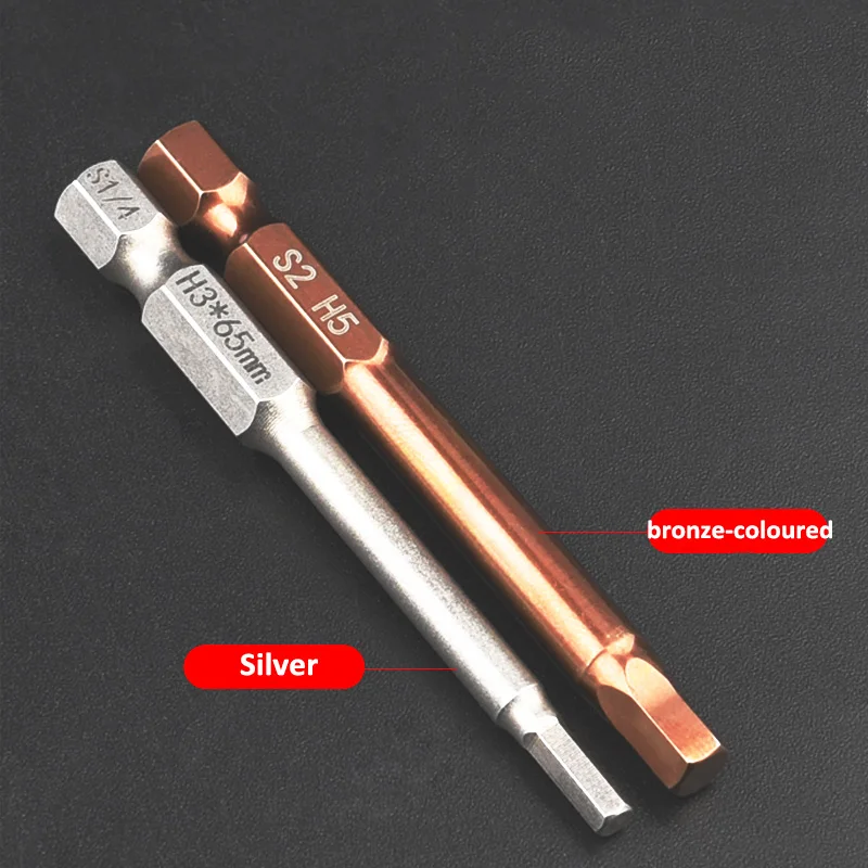 6*65mm Hexagon Screwdriver Bits Magnetic Impact Drivers Hex Shank PH2 PH2.5 PH3 PH4 PH5 PH6
