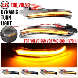 Luz LED intermitente de espejo lateral dinámico secuencial, lámpara de señal de giro para Volvo S60 CC S60 II S80 II V40 CC 40 II V60 V60 CC V70, 2 uds.