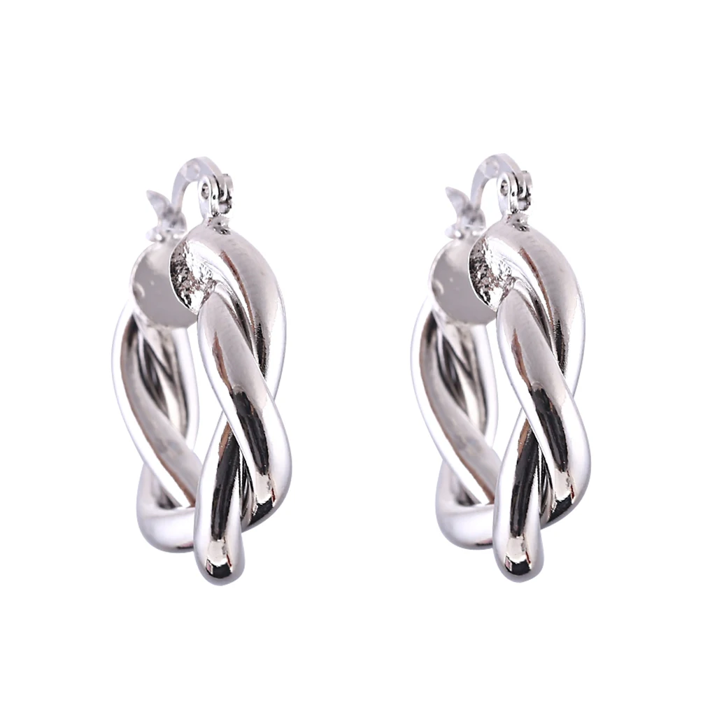 Dubai Gold Africa Twill Circle Round Hoop Earrings For Women Ear Buckle Indonesia Nigeria Congo Party Gifts Fashion Jewelry
