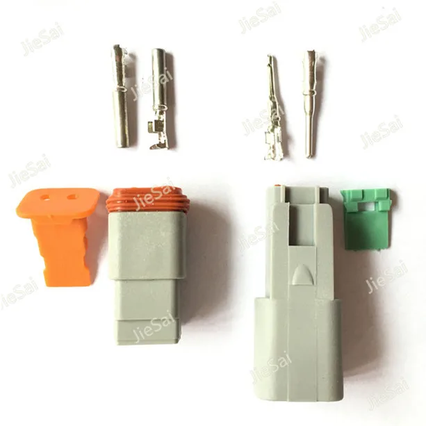 2 Pin Female Male DT Series Waterprooof Auto Plugs Car Connector DT04-2P AT04-2P DT06-2S AT06-2S For Deutsch