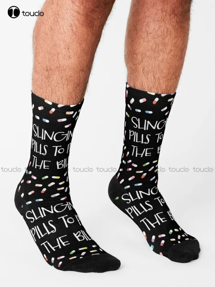 Slinging Pills To Pay The Bills 2 Socks Socks For Men Personalized Custom Unisex Adult Teen Youth Socks 360° Digital Print