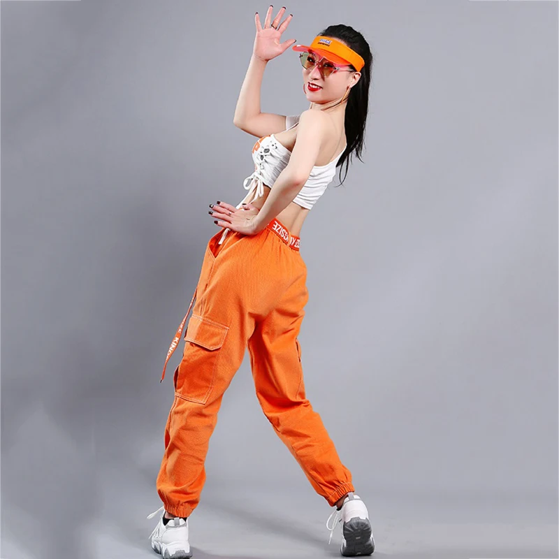 2021 nuovi vestiti Hip-Hop femminile Sexy manica lunga Navel Sport Suit Jazz Dance Club Crazy Party Pole Performance Costumes DT2562