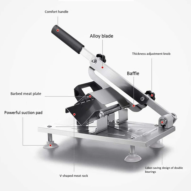 Top Sale Stainless Steel Manual Freeze Meat Slicer Mutton Ham Beef Cutter Cutting Machine Kitchen Supplies