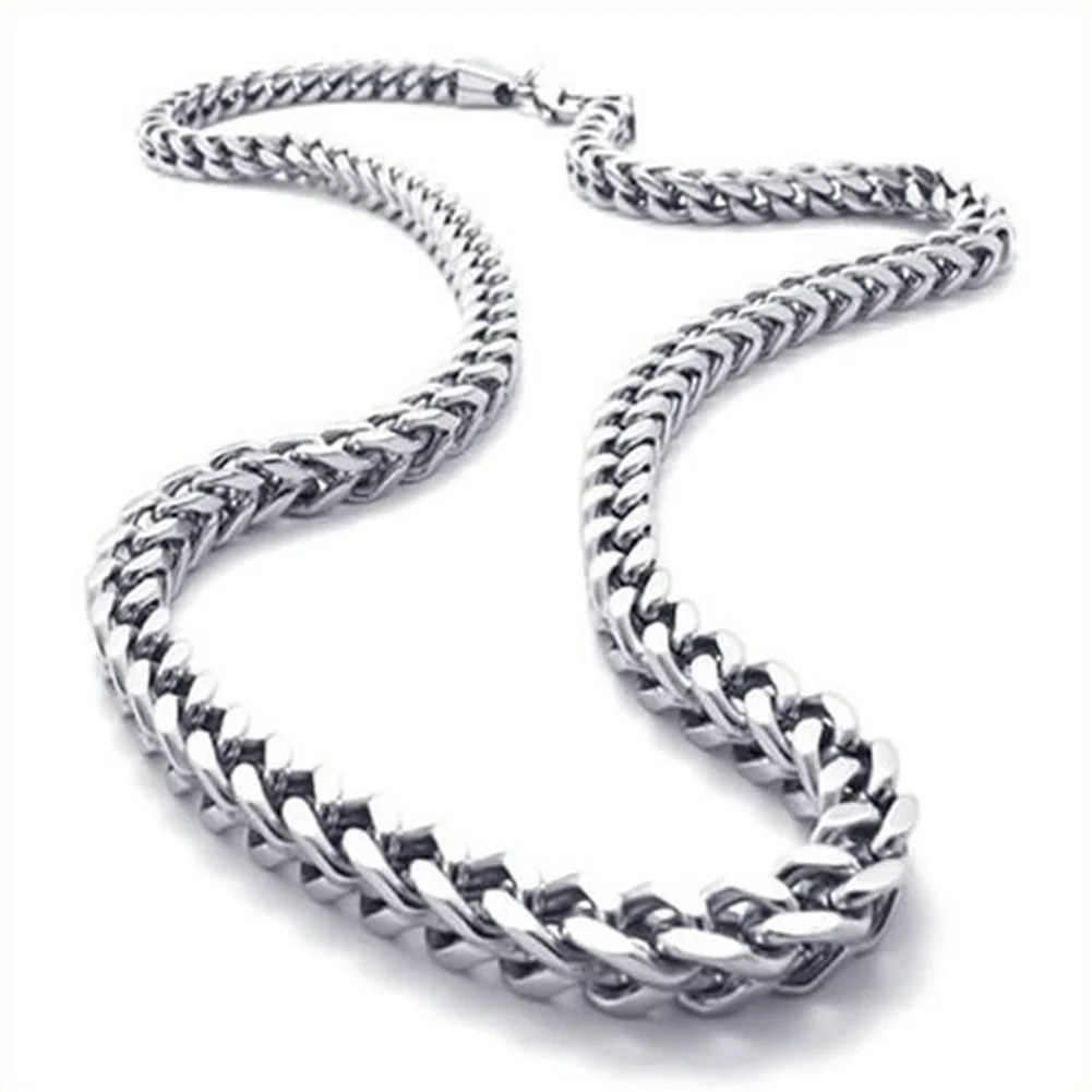 6mm Charm Trendy Mens Womens Chain Stainless Steel Necklace Foxtail Link Chains Curb Necklace Jewelry Gifts 24inch