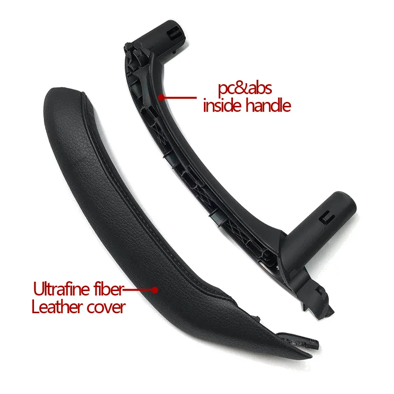 LHD RHD Interior Door Pull Handle With Leather Cover Trim Full Set For BMW X3 X4 F25 F26 2010-2016