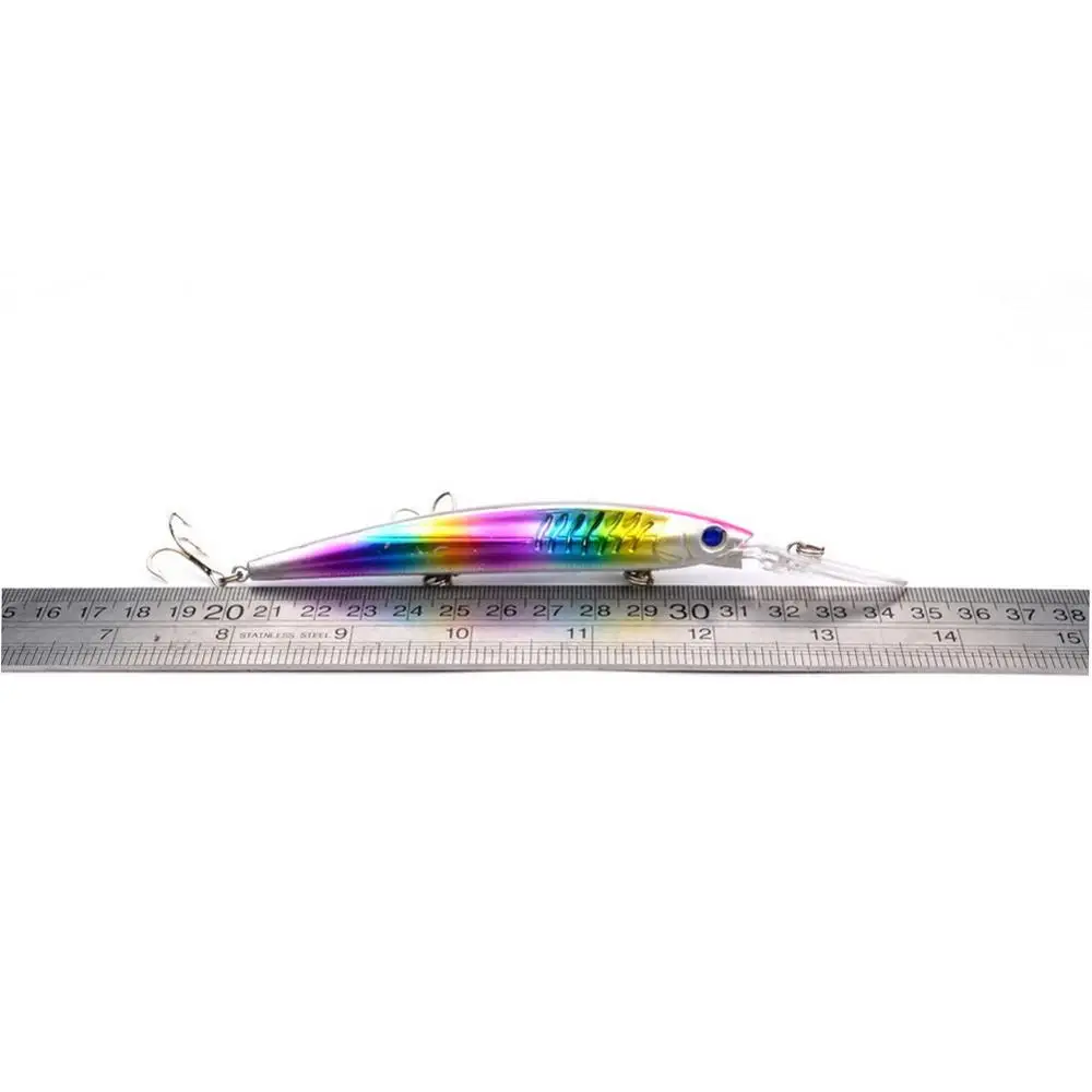 Artificial Hard Bait For Pike Fishing Black Minnow Lure 152mm 12g With 6# Hook Wobbler Carp Fishing Tackle Crankbait