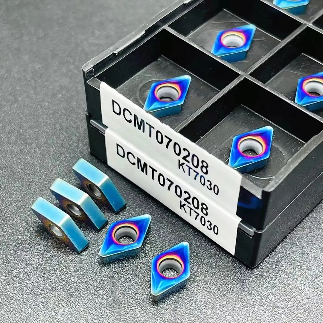 คุณภาพสูง DCMT070204 DCMT070208คาร์ไบด์เครื่องมือกลึงภายในเครื่องมือ CNC คุณภาพสูงเครื่องกลึงโลหะเครื่องกลึงโลหะเครื่องมือ Turning Insert