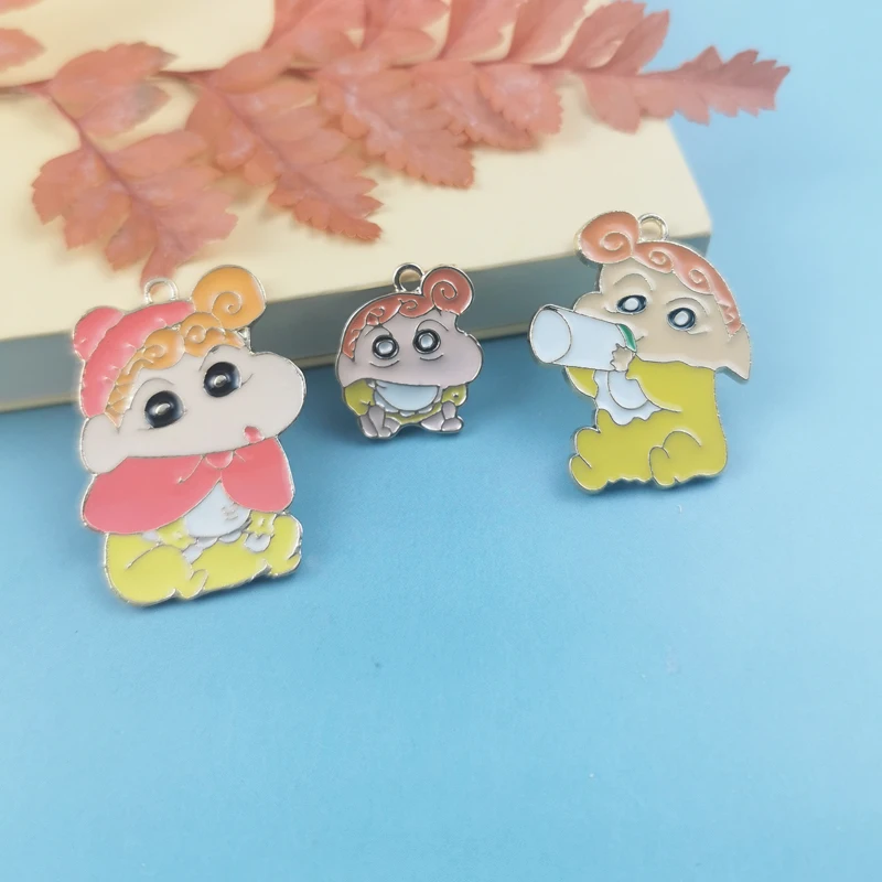 10pcs Cartoon Characters Enamel Charms Metal Baby Bottle Animal Charms For Keychains Earring DIY Jewelry Making Handmade Craft