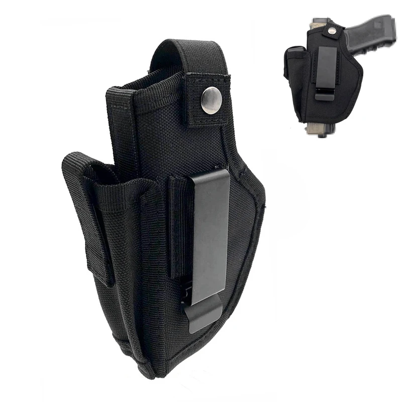 

Hunting Airsoft Universal Gun Belt Holster Left and Right Hand Glock USP Gun Tactical Concealment Holster With Magazine Pouch